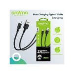 Oraimo Type C Usb Data and Fast Charging Cable For All Phones- Black