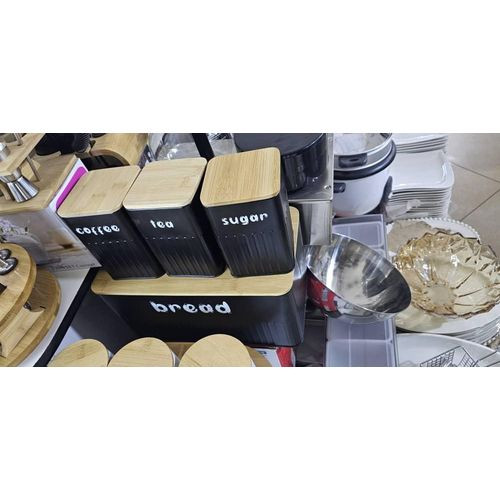 Bread Bin Set - Black