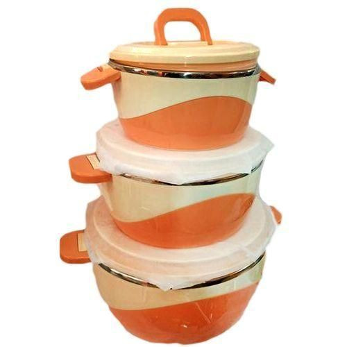 4pc Insulated Food Casserole Set- Cream