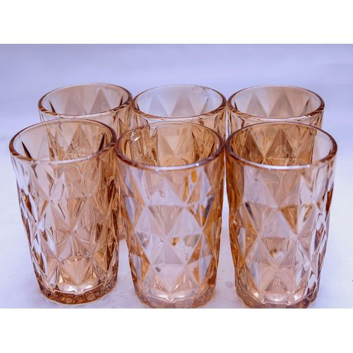 6 Pieces Glasses For Drinking Juice And Beer - Transparent...