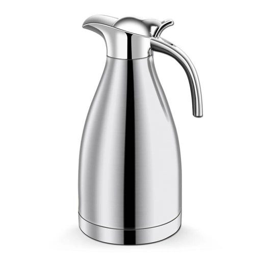 2L Stainless Steel Thermal Flask Jug Coffee Pot Vacuum Insulated Water Bottle-Silver