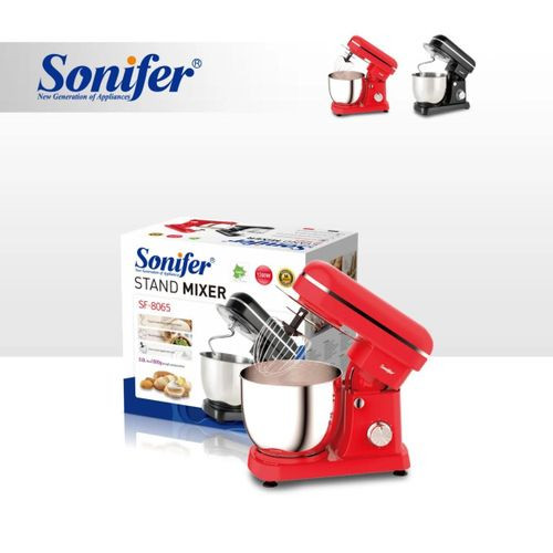 Sonifer 5L Blender Dough Hand Stand Mixer Food Processor SF-8065 , Black & Red