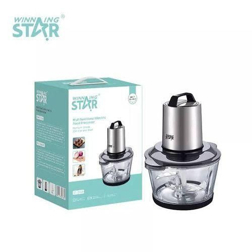 Winningstar 2L Glass Food Chopper-Silver