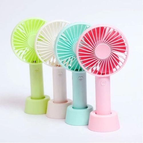 Small Portable Rechargeable Table Fan-Pink/Blue/Green/White