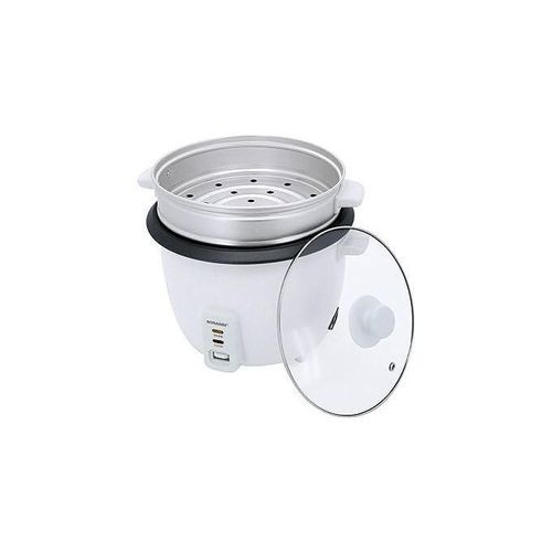 Sonashi 1.8L Electric Rice Cooker With Steamer - White, Silver