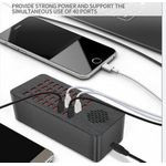 40 USB Docking Station For Charging Multiple USB Devices, - Black,