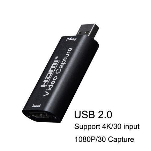 Mini HD 1080P HDMI-compatible To USB 2.0 Video Capture Card Game Recording Box - Black