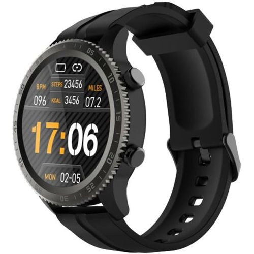 Tempo W3 OSW-22NBLK Smart watch 1.28 inch round IP68 Waterproof Fitness Tracker Heart Rate Sleep Monitor 13 Sports Modes 20-day Battery Life- Black