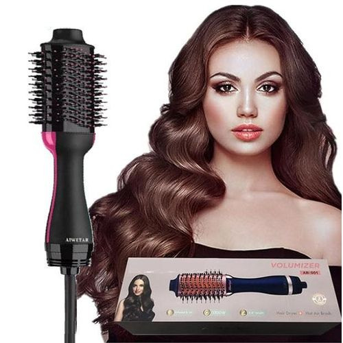 Hot Air Brush, Hair Dryer, Styler, Volumizer, Straighter - Black,
