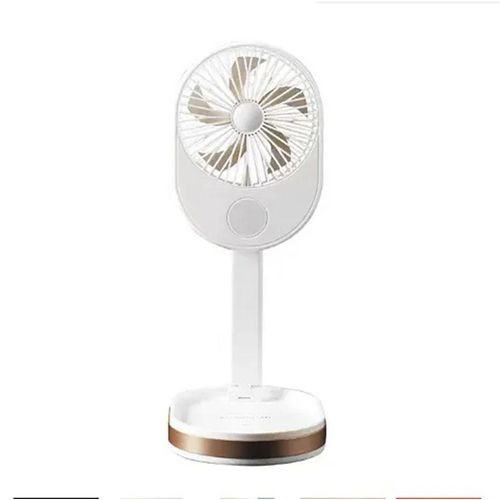 Rechargeable Fan With Light And Folding Function-White