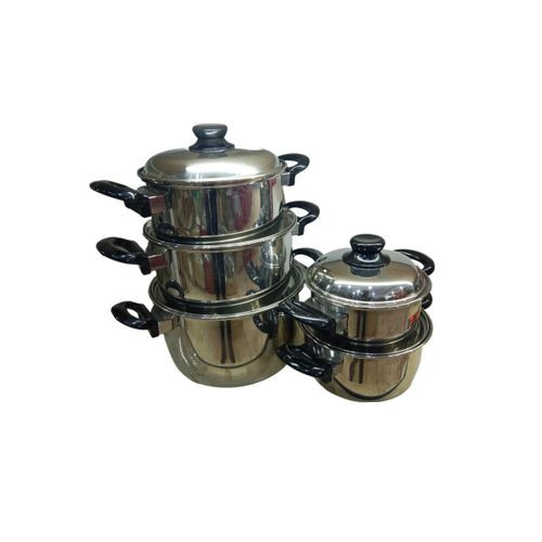 10 Pieces Set Of Heavy Serving Dishes  -Silver