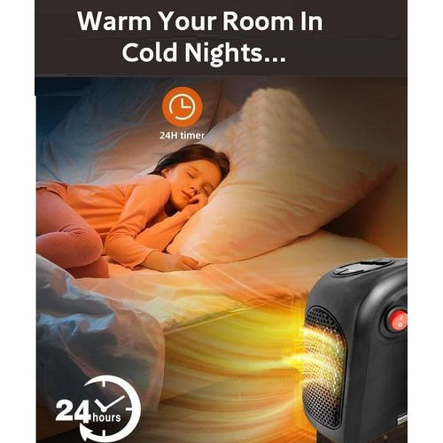 Electric House Warmer, Pure Warmth With 12 Hour Programmable Timer, - Black,