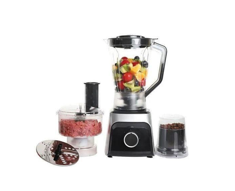 Hoffmans 5 in 1 Multifunction Blender 1.8L home Use Und Powerful Commercial Food Processor With Juicer, Blender And Grinder-Black