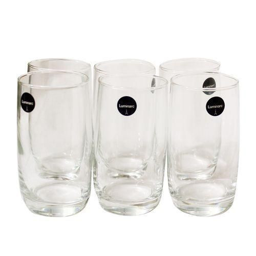 6 Pieces Of Oval Water/Juice Glasses-Colorless