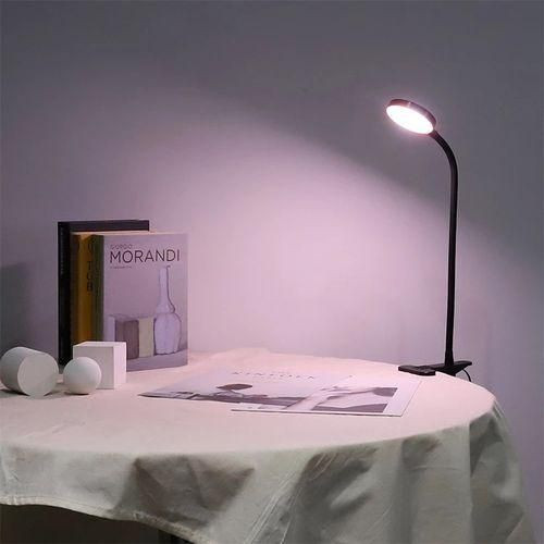 Study Table Clamp Lamp Rotatable Led Desk Usb Light For Home, Office, Study - White