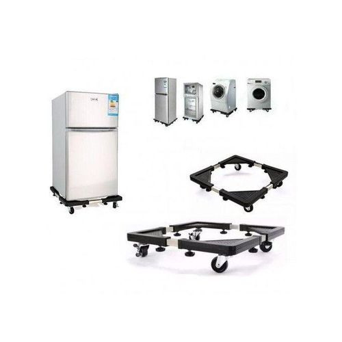 Other Adjustable Washing Machine And Fridge Stand Trolley - Black.