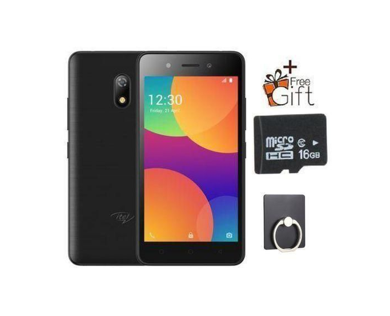 Itel A16 Plus, 5",8GB +1GB (Dual SIM), Black +Free 16GB Memory & Phone Ring