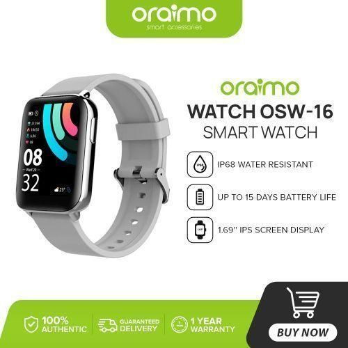 Oriamo Smart Watch OSW-16 Silver Edition Curved Display Water Proof - Silver