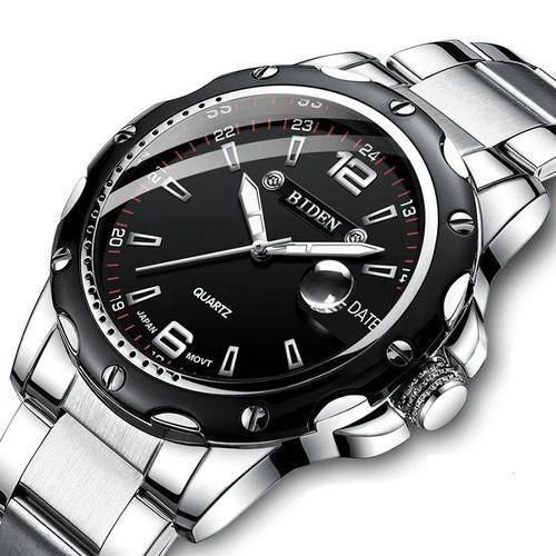 Biden Waterproof Dated Analog Watch - Silver