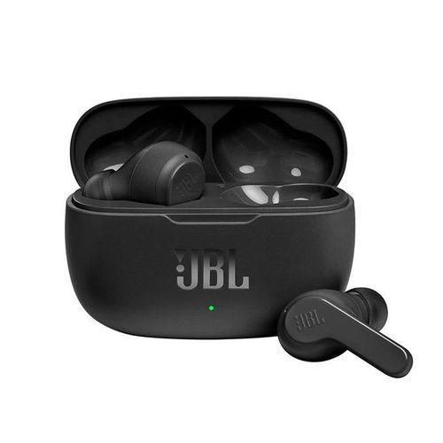 Wave 200 TWS In-Ear Bluetooth Truly Wireless Earbuds with Mic, 20 Hours Playtime, Deep Bass Sound, Dual Connect Technology, Quick Charge,Comfort Fit Ergonomic Design, Voice Assistant Support for Mobiles -Black
