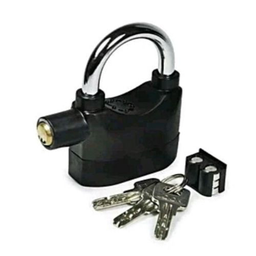 Alarm Padlock - Black,Silver.