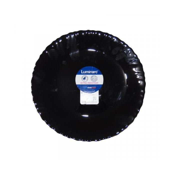 6 Quality Ceramic Dinner Plates With Extra Resistance-Black