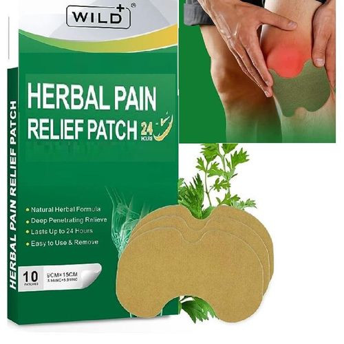 Herbal Pain Relieve Patches, 10Pieces- Green,