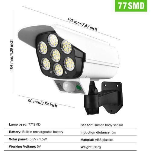 Genetic Waterproof Outdoor Solar Motion Sensor Light - White