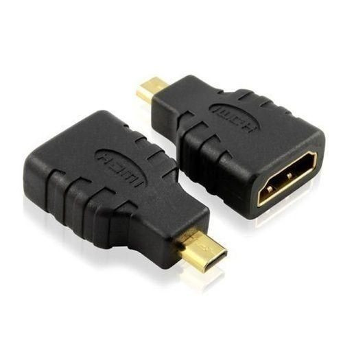 Micro HDMI To HDMI Adapter Connector HD 1080P Black