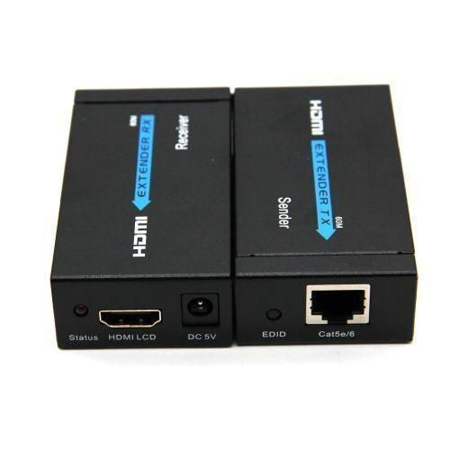 Hdmi And More 60M HDMI Extender 1080p HDMI Transmitter Receiver Cat 5e/6 RJ45 Converter-Black..