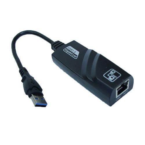 USB 3.0 To RJ45 High Speed Ethernet Network Adapter-Black..