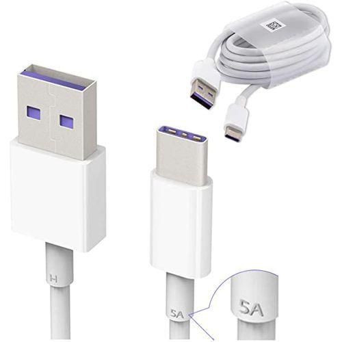 Amaya 5A Fast Charging Type C USB-C Sync Charger Cable For Android-White
