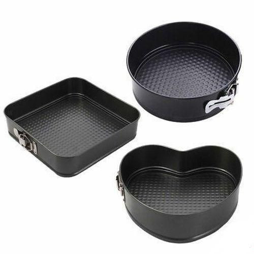 Other Cake Mould Non-stick Baking Pans 3 Pieces - Black