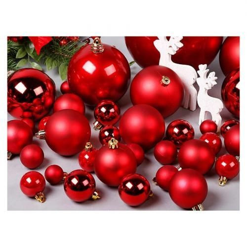 2021 Christmas Decorating Balls - Red