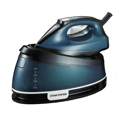 Electro Master Electric Steaming Iron With A Ceramic Sole Plate And Large Tank With Lots Of Steam For Ironing All Fabrics-Blue