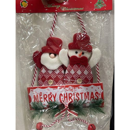 Christmas Merry Santa & Snowman Felt Wall Hanging Decoration