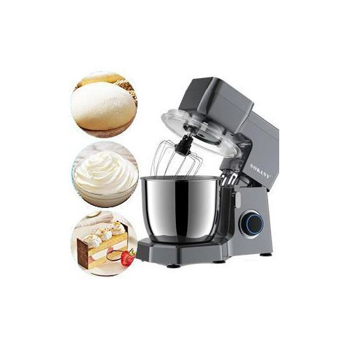 Sokany Powerful Stand Mixer With 10 Speeds For Mixing And Kneading-Silver/Black