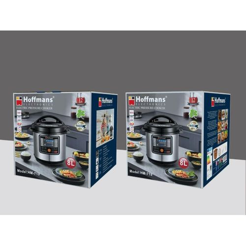 Hoffmans HM-719 8L Genuine Digital Electric Pressure Cooker - Silver/Black