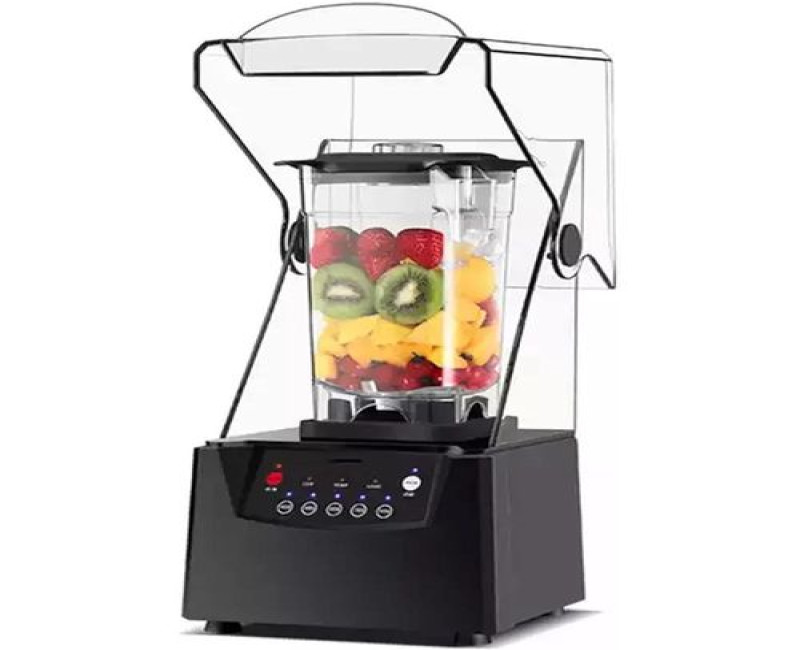 Electro Master 2 Liters Large Capacity Commercial Blender With Thick Sound Proof Cover For Mking Juices Smoothies-Transparent