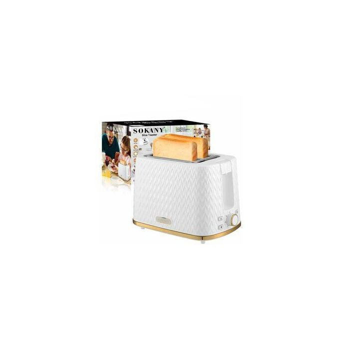 Sokany Elegant Design 2 Slices Bread Toaster -White