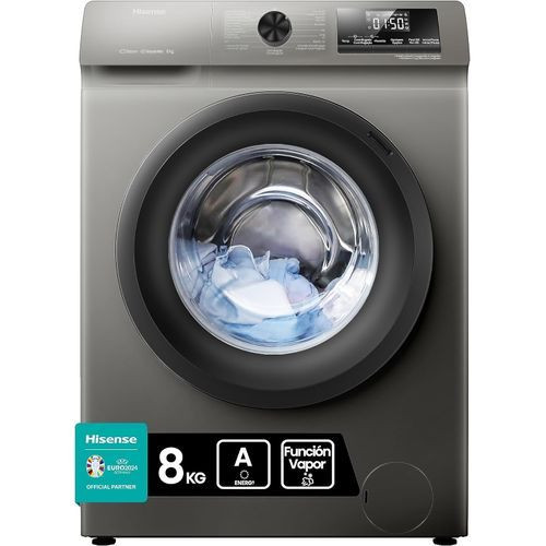 Hisense 8KG Automatic Front Loader Washing Machine 8 KG - Silver (2YRS WRNTY)