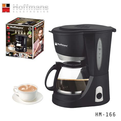 Hoffmans 6 Cups Electric Coffee Maker HM-3008 - Black