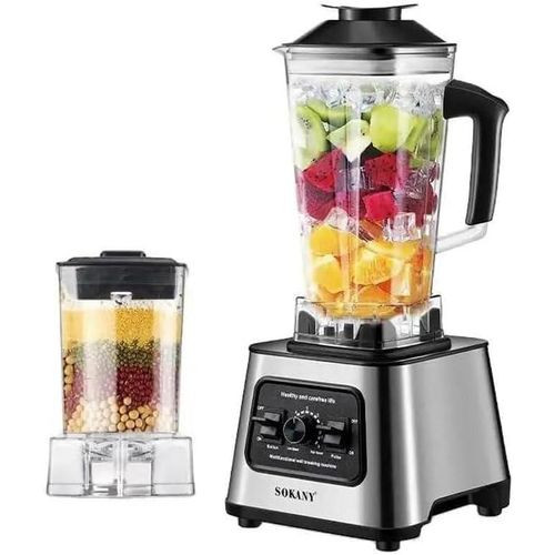 Sokany 2.5 Liters Electric Juice Blender With Big And Small Jars-Transparent