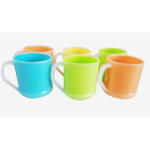 6 Pieces Set Of Melamine Cups For Tea/Coffee - Multicolor