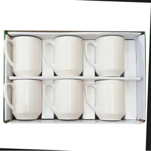 6 Pieces Set Of Espresso Coffee Tea Cups -White