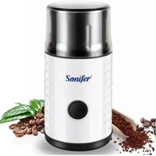 Sonifer Electric Coffee Grinder With Very Sharp Blades For Grinding To Fine Powder Grinds Spices And Coffee-White