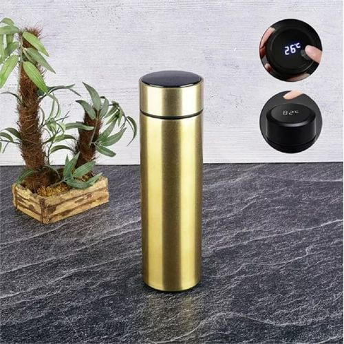 500ML Water Bottle Led Digital Temperature Display Thermal -Golden