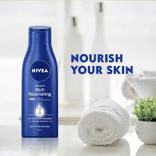 NIVEA Body Lotion Rich Nourishing  200ml-Blue.