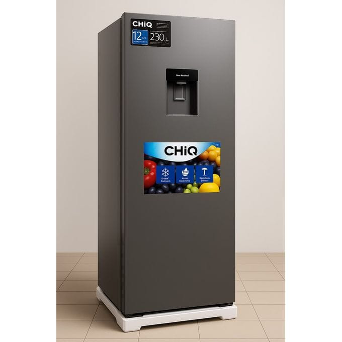 Chiq 230L FRIDGE SINGLE DOOR SILVER with WATER DISPENSER CSR230DSK3