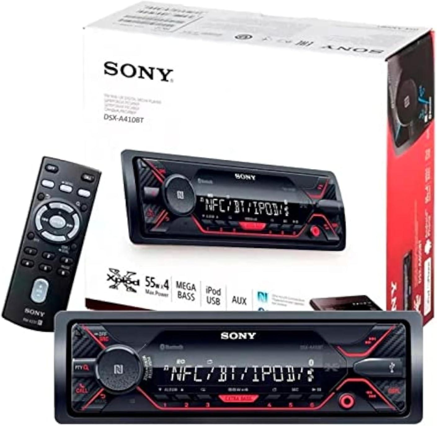 SONY car audio DSXA410BT Single din Audio- Bluetooth, FM, USB, Aux